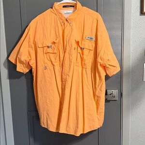 Columbia Vibrant Orange Outdoor Shirt